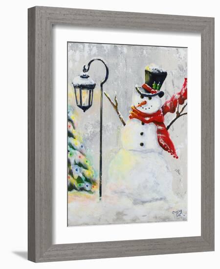 Jolly Snowman-Tiffany Hakimipour-Framed Art Print