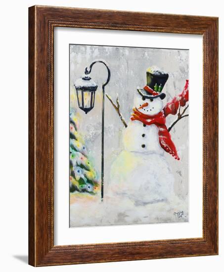 Jolly Snowman-Tiffany Hakimipour-Framed Art Print