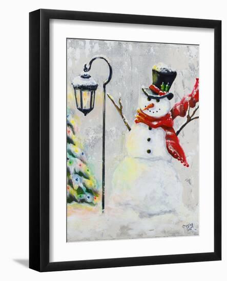 Jolly Snowman-Tiffany Hakimipour-Framed Art Print