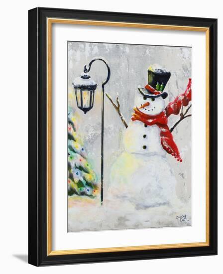 Jolly Snowman-Tiffany Hakimipour-Framed Art Print