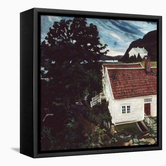 Jolster, New and Old Vicarage-Nikolai Astrup-Framed Premier Image Canvas
