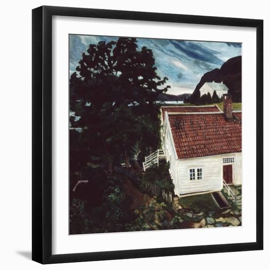 Jolster, New and Old Vicarage-Nikolai Astrup-Framed Giclee Print