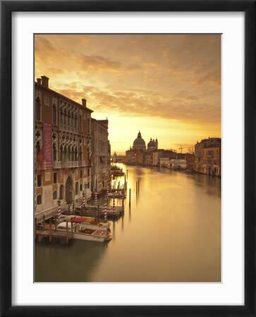 Gravure Coloriée à La Main – Grand Canal à Venise – Vue De Santa Maria – Vintage