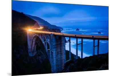 Seascape Bixby Creek Bridge Big Sur California V1 - Stampa artistica da parete, pronta da appendere, per soggiorno, camera da letto, casa, ufficio, 50 x 35 cm