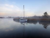 A Misty Morning in the Norfolk Broads at Horsey Mere, Norfolk, England, United Kingdom, Europe-Jon Gibbs-Photographic Print