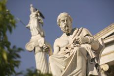 Plato Statue outside the Hellenic Academy-Jon Hicks-Photographic Print