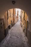 Arch and cobblestone alley in historic Gamla Stan, Stockholm, Sweden, Scandinavia, Europe-Jon Reaves-Photographic Print