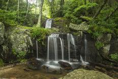 Mountain creek flowing through dense forest woods near the Appalachian Trail, North Carolina, Unite-Jon Reaves-Photographic Print