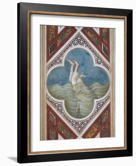 Jonah and the Whale-Giotto di Bondone-Framed Art Print