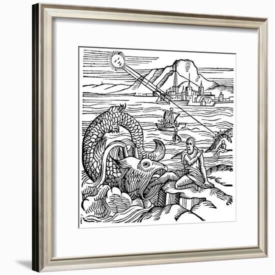 Jonah Being Spewed Up by the Whale, 1557-null-Framed Giclee Print