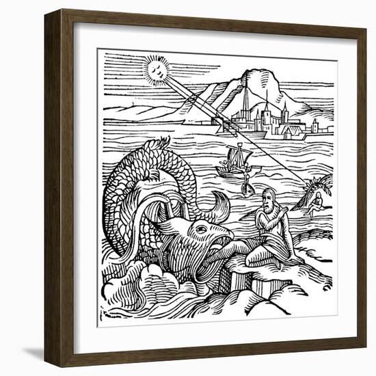 Jonah Being Spewed Up by the Whale, 1557-null-Framed Giclee Print