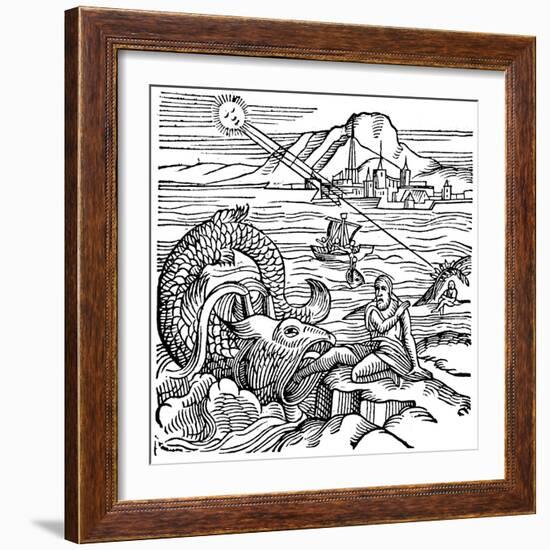 Jonah Being Spewed Up by the Whale, 1557-null-Framed Giclee Print