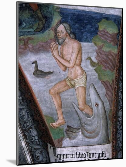 Jonah Stepping from Whale's Mouth, Fresco, 15th - 16th Century-null-Mounted Giclee Print