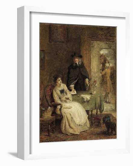 Jonathan Swift and Vanessa, 1881-William Powell Frith-Framed Premium Giclee Print