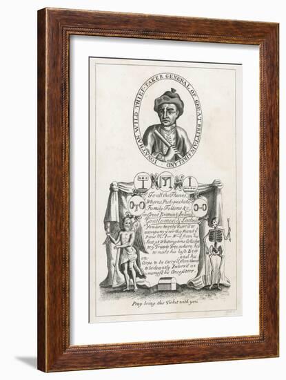 Jonathan Wild the Thief and Thief Taker Who was Executed at Tyburn in 1725-null-Framed Art Print