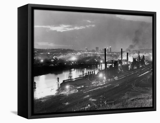 Jones and Laughlin Steel Mill, Pittsburgh, Pennsylvania-null-Framed Premier Image Canvas