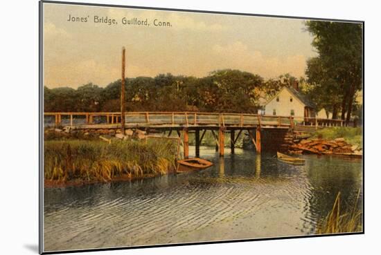 Jones' Bridge, Guilford, Connecticut-null-Mounted Art Print