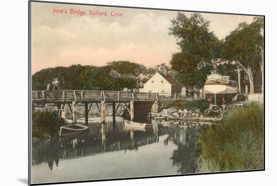 Jones' Bridge, Guilford, Connecticut-null-Mounted Art Print