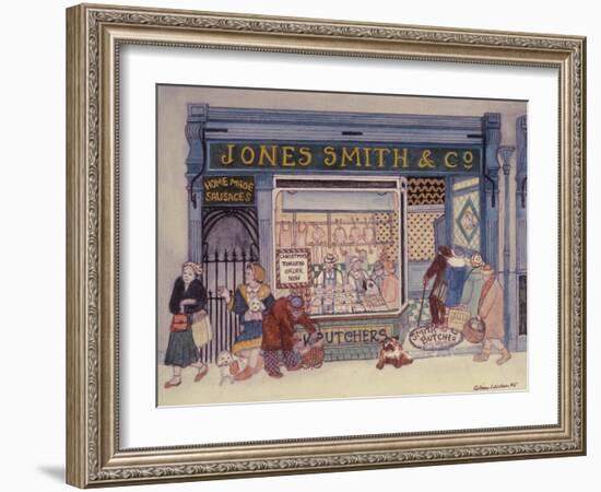 Jones Smith & Co., Butcher's Shop-Gillian Lawson-Framed Giclee Print