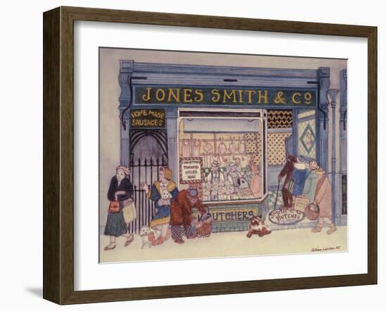 Jones Smith & Co., Butcher's Shop-Gillian Lawson-Framed Giclee Print