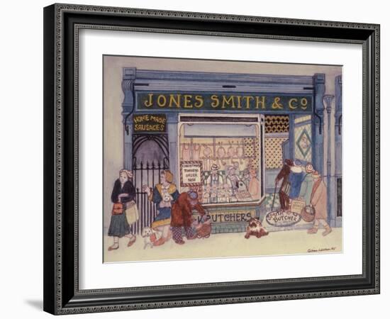 Jones Smith & Co., Butcher's Shop-Gillian Lawson-Framed Giclee Print