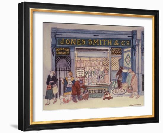 Jones Smith & Co., Butcher's Shop-Gillian Lawson-Framed Giclee Print