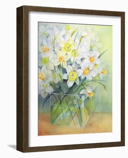 Jonquils in a Glass Vase-Karen Armitage-Framed Giclee Print