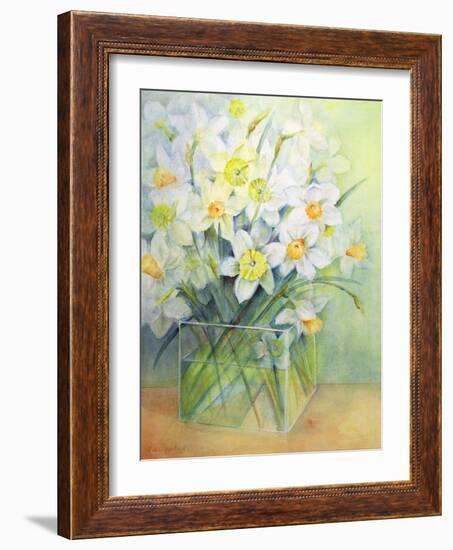 Jonquils in a Glass Vase-Karen Armitage-Framed Giclee Print