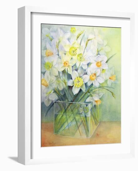 Jonquils in a Glass Vase-Karen Armitage-Framed Giclee Print