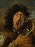 The Smoker (Oil on Panel)-Joos Van Craesbeeck-Giclee Print