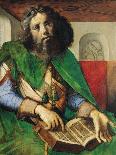 Moses with the Ten Commandments, from a Series of Portraits of Illustrious Men (Detail)-Joos van Gent-Framed Giclee Print