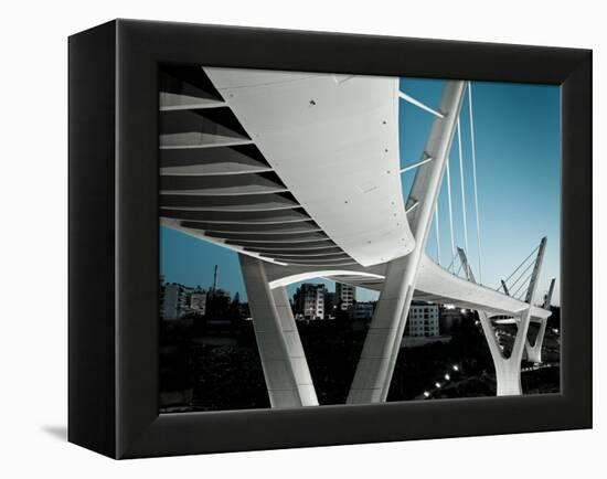 Jordan, Amman, Amman Suspension Bridge-Walter Bibikow-Framed Premier Image Canvas