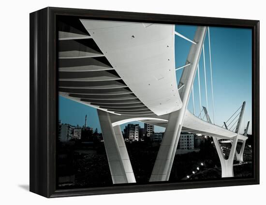 Jordan, Amman, Amman Suspension Bridge-Walter Bibikow-Framed Premier Image Canvas