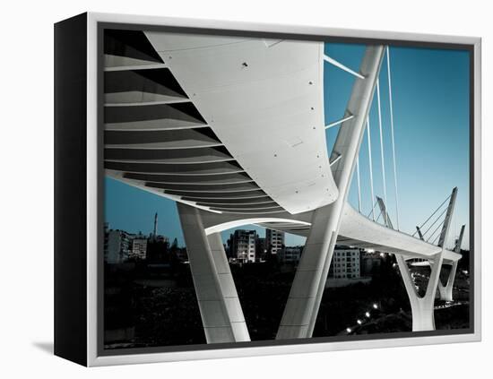 Jordan, Amman, Amman Suspension Bridge-Walter Bibikow-Framed Premier Image Canvas