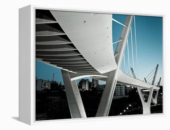 Jordan, Amman, Amman Suspension Bridge-Walter Bibikow-Framed Premier Image Canvas