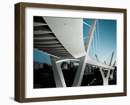 Jordan, Amman, Amman Suspension Bridge-Walter Bibikow-Framed Photographic Print