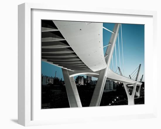 Jordan, Amman, Amman Suspension Bridge-Walter Bibikow-Framed Photographic Print