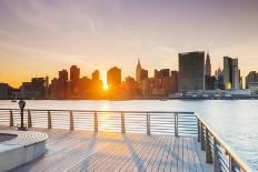 Sunset over the Manhattan skyline from Gantry Plaza, New York, USA-Jordan Banks-Photographic Print