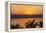 Jordan, Dead Sea. Sunset over the Dead Sea with the Mountains of Israel Beyond.-Nigel Pavitt-Framed Premier Image Canvas