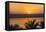 Jordan, Dead Sea. Sunset over the Dead Sea with the Mountains of Israel Beyond.-Nigel Pavitt-Framed Premier Image Canvas