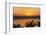 Jordan, Dead Sea. Sunset over the Dead Sea with the Mountains of Israel Beyond.-Nigel Pavitt-Framed Photographic Print