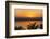 Jordan, Dead Sea. Sunset over the Dead Sea with the Mountains of Israel Beyond.-Nigel Pavitt-Framed Photographic Print