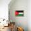 Jordan Flag Design with Wood Patterning - Flags of the World Series-Philippe Hugonnard-Framed Stretched Canvas displayed on a wall