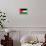 Jordan Flag Design with Wood Patterning - Flags of the World Series-Philippe Hugonnard-Framed Stretched Canvas displayed on a wall