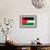 Jordan Flag Design with Wood Patterning - Flags of the World Series-Philippe Hugonnard-Framed Premium Giclee Print displayed on a wall