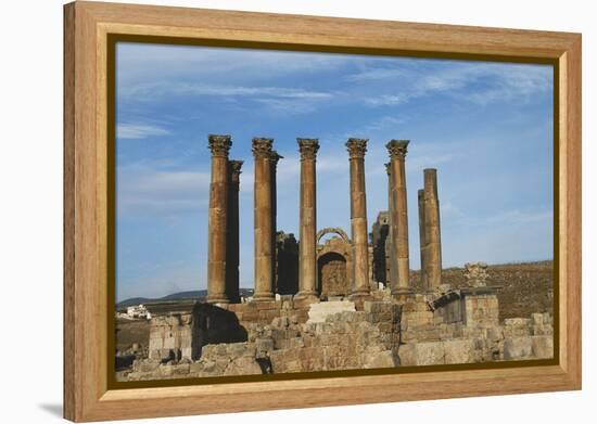 Jordan, Jerash, Temple of Artemis-Claudia Adams-Framed Premier Image Canvas