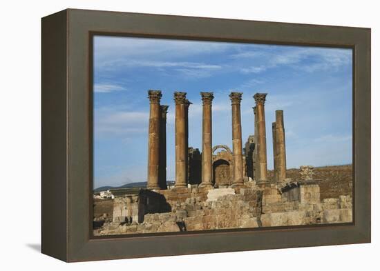 Jordan, Jerash, Temple of Artemis-Claudia Adams-Framed Premier Image Canvas