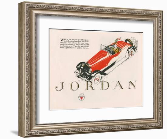 Jordan, Magazine Advertisement, USA, 1925-null-Framed Giclee Print