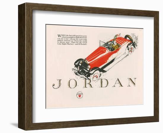 Jordan, Magazine Advertisement, USA, 1925-null-Framed Giclee Print