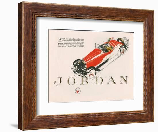 Jordan, Magazine Advertisement, USA, 1925-null-Framed Giclee Print